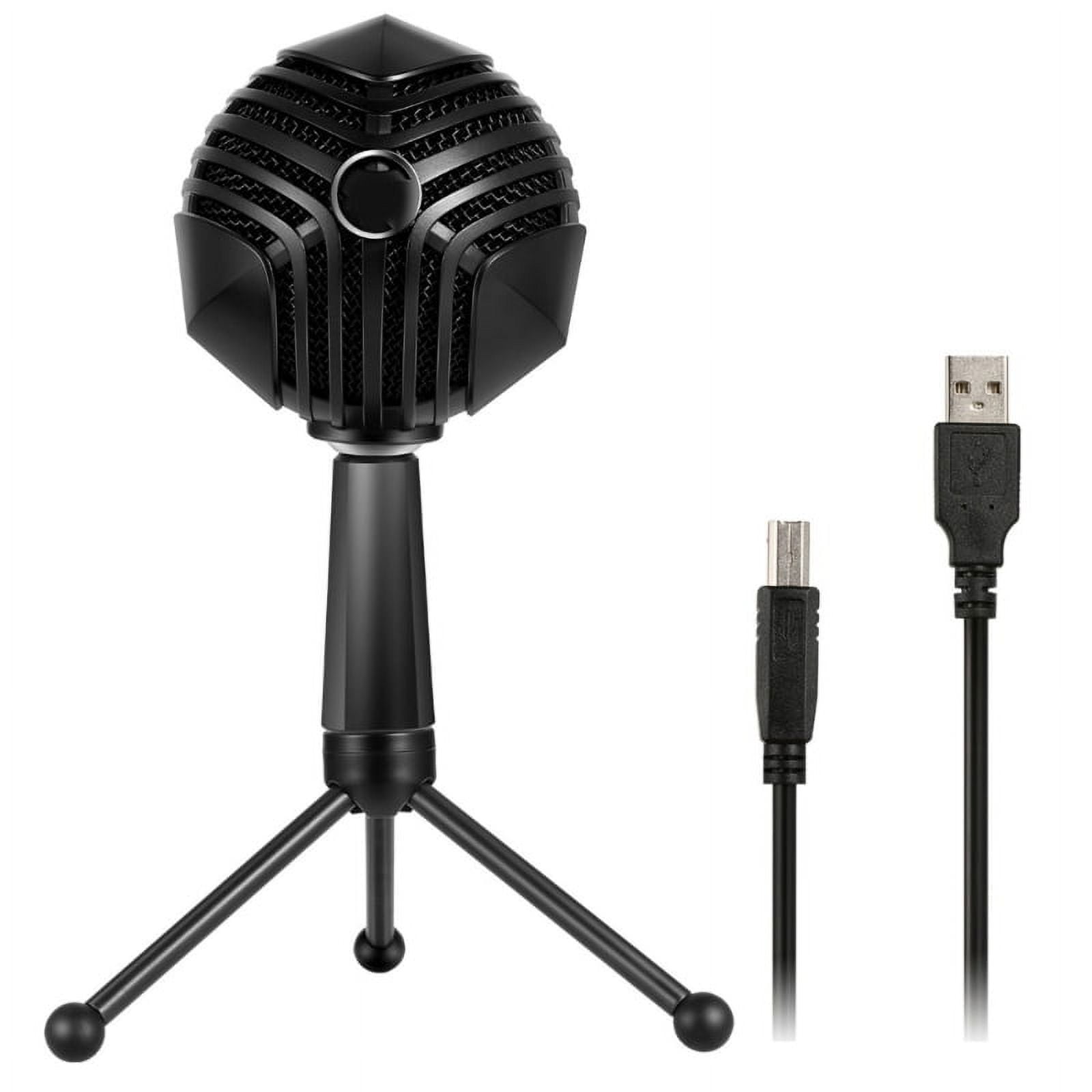 Portable USB Computer Microphone Desktop, PC, Laptop Microphone for Podcasting Condenser Microphone for Video Conference