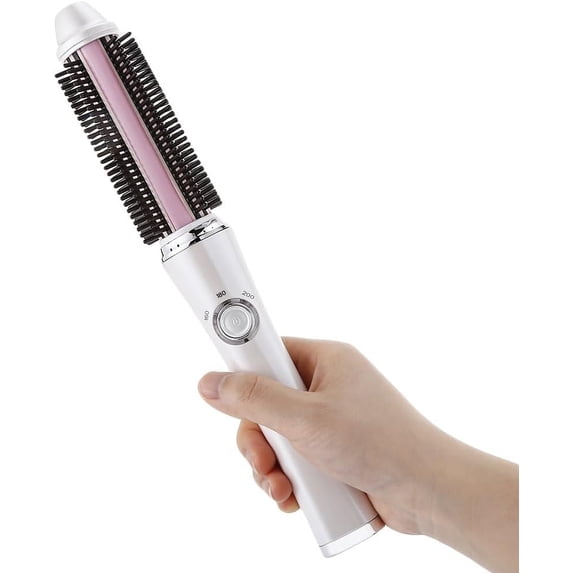 Portable USB Cordless Hair Straightener Curling Comb with 2600mAh Rechargeable Battery, Dual Voltage, Ergonomically Sized for Travel and Business, White
