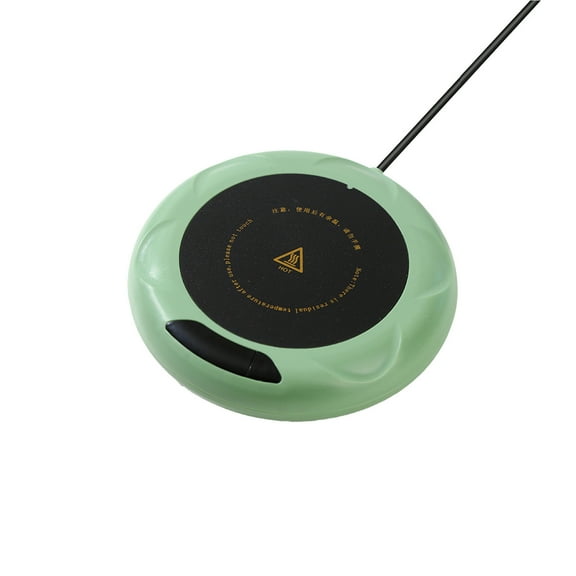 Portable USB Cup Warmer Green with Three Temperature Settings Intelligent Constant Heating for Various Cups at Home Office