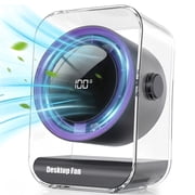 Portable Desk Fan,Quiet Fan for Bedroom,Portable Fan withTurbo Airflow,Fans with 100 Speeds Digital Display, 360  Tilt,Rechargeable Battery Powered Fan,Small Fan for camping Home
