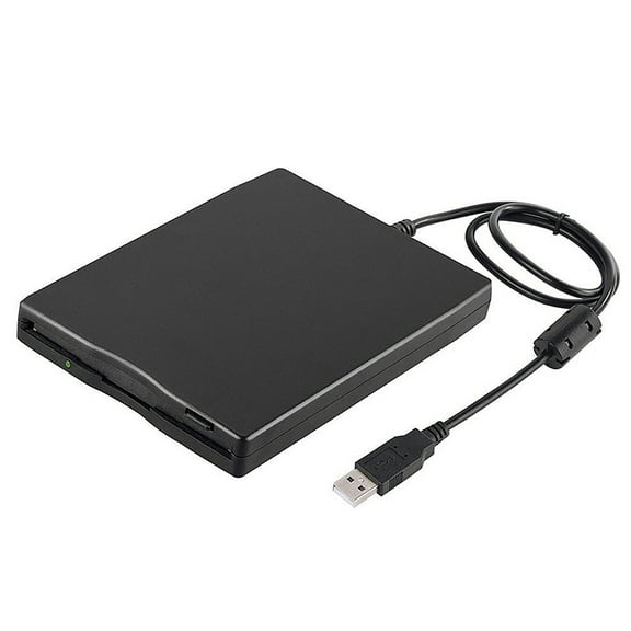 Portable USB External Floppy Disk Drive, 3.5-Inch Floppy Disk Drive, USB 2.0 Interface Plug and Play Low Noise for PC Laptop Black