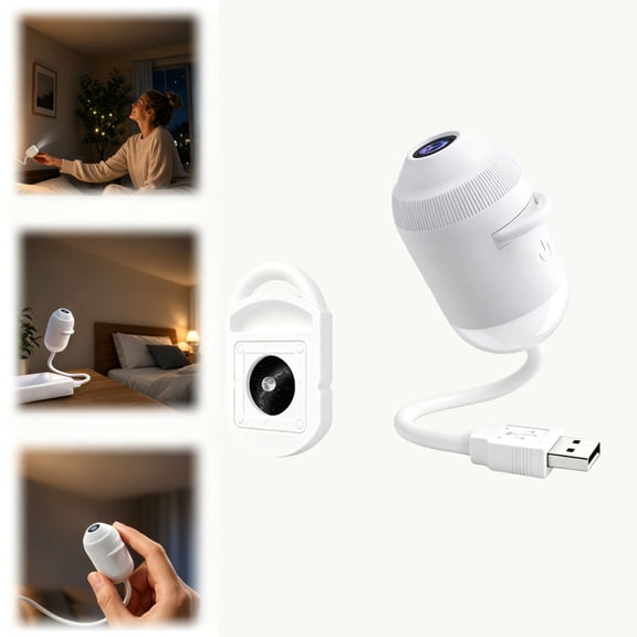 Portable USB Galaxy Star Projector Night Light, Touch Control Plug and Play Mini Projector with 360 Degree Rotating Design, Flexible Gooseneck Wall Ceiling Decor for Bedroom Car