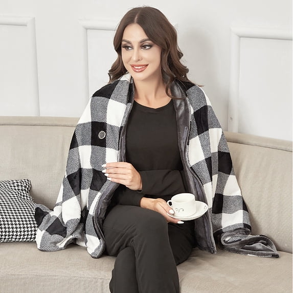 Portable USB Heated Blanket Shawl, Outdoor Multifunctional Blanket Flannel Warming Heating Blanket Multifunctional Warming Heating Shawl (59*32Inch), Home Essentials Clearance!