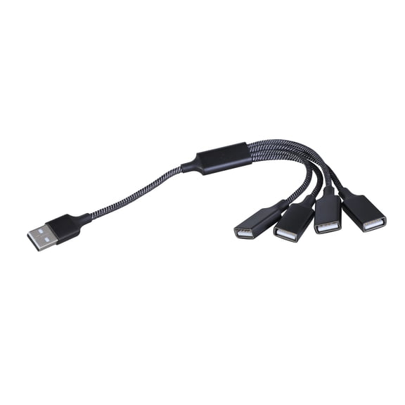 Portable USB Hubs 4Port USB Expansion Cord USB Splitter Cable for Enhances Connectivity with Computers and Accessories