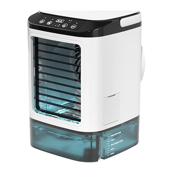 Portable USB Personal Evaporative Air Cooler with 3 Speeds Fast Quiet Operation Rechargeable Humidifier for Home Desk Use