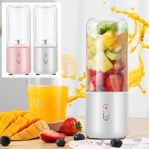 Portable USB Rechargeable Blender Cup 500ML Personal Size Mixer for Protein Shakes Smoothies Juices DIY Drinks with Stainless Steel Blade Easy Clean Travel Friendly Lightweight Mini Juicer USB