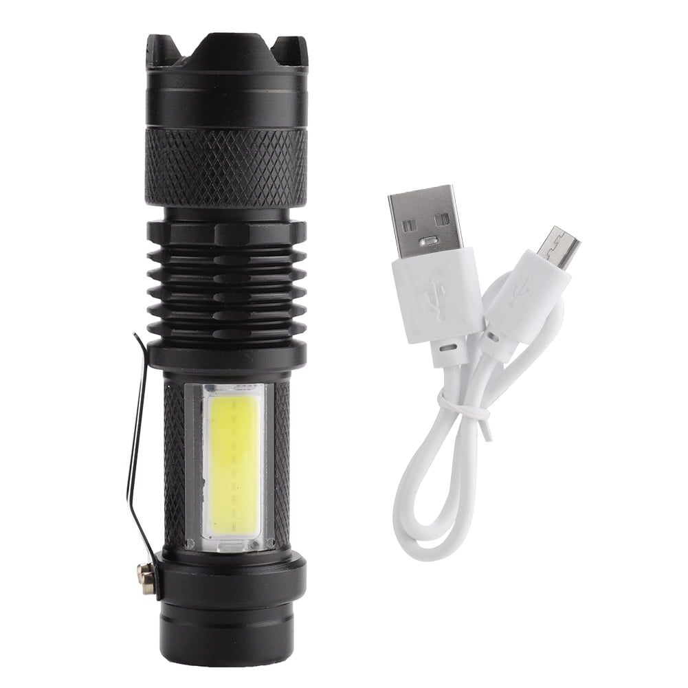 Portable USB Rechargeable COB LED Zoom Torch with 3 Modes - Walmart.com