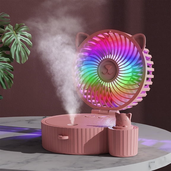 Portable USB Rechargeable Cooler with 3-Speed Fan LED Light for Office Home Bedroom Effective Air Conditioning Chiller