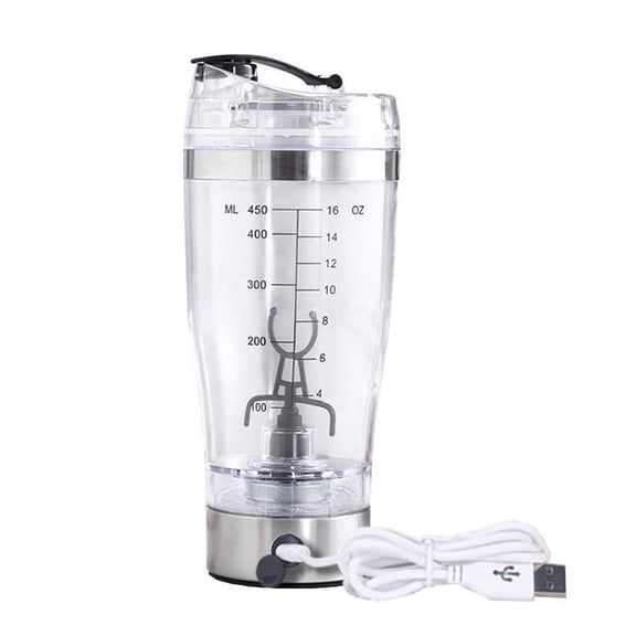 Portable USB Rechargeable Electric Protein Shaker Bottle 16oz Vortex Mixer Cup for Smoothies, Supplements, and More