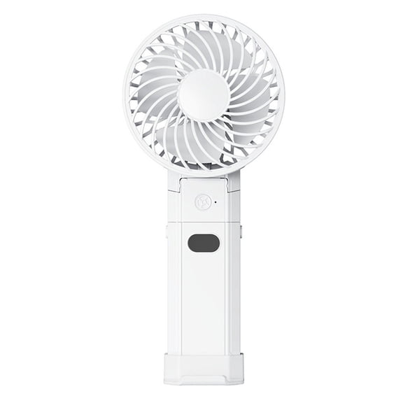 Portable USB Rechargeable Handheld Fan, 4000mAh Battery, Foldable Mini Cooling Device with Display, 3,Speed Quiet Operation, Compact for Travel, Home, Office ,White