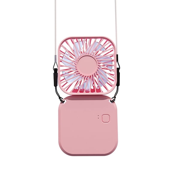 Portable USB Rechargeable Handheld Fan for Outdoor Travel with Neck Hanging Design Compact Personal Device for Use