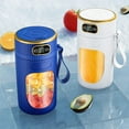 thumbnail image 1 of Portable USB Rechargeable Juicer Cup with Digital Display, 400ml Capacity, 6-Blade 200W Motor, Smart Protection System for Home, Office, Travel - Multifunctional Blender for Fruits, Vegetables, 1 of 9