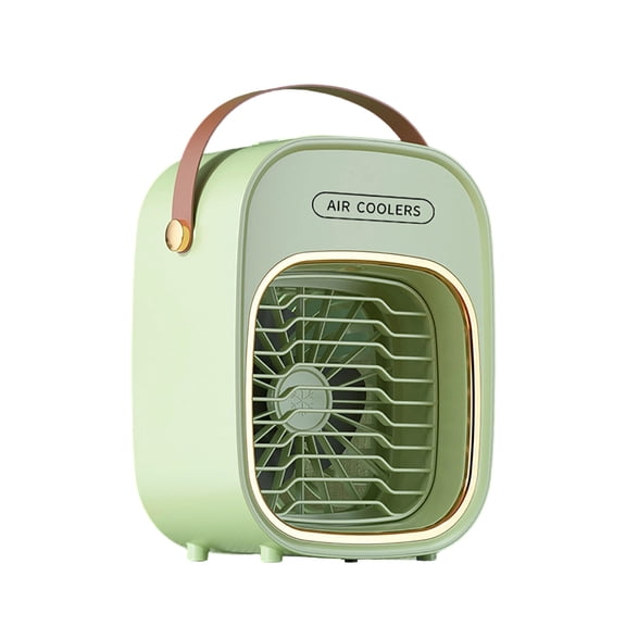Portable USB Rechargeable Mini Desk Fan with Convenient Handle, Compact Personal Cooling Fan in Mint Green & Blue, Perfect for Home, Bedroom, Office, Dormitory and Study Daily Use (Green)