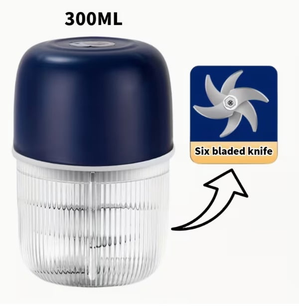 Portable USB Rechargeable Mini Garlic Chopper - Electric Food Processor for Garlic, Ginger, Chili, Fruits & More - Ideal Kitchen Tool & Father's Day Gift