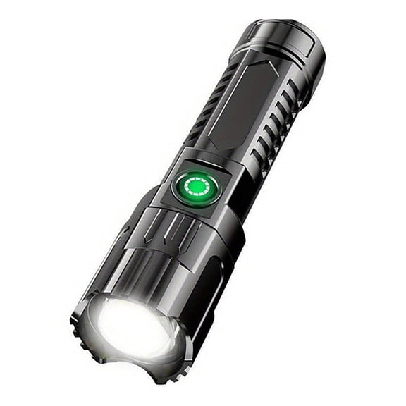 Portable USB Rechargeable Powerful Flashlight Portable Rechargeable Long Range ABS Strong Light Focus Flashlight Outdoor Mini LED Function