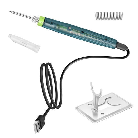 Portable USB Soldering Iron 8W with Indicator Light for SMD and Small Welding Jobs, ABS + Stainless Steel Electric Heating Tool