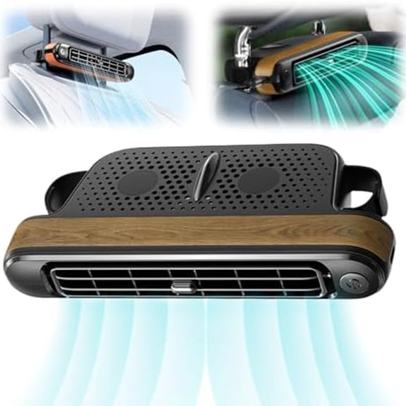 Portable USB Vehicle Fan 3 Speed Car Cooling Fan Rechargeable Headrest Air Circulator Backseat Ventilation System For SUV RV Boat Interior Accessories With Type-C Cable