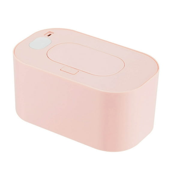 Portable USB Wipe Heater & Dispenser, Constant Temperature Wet Tissue Warmer with Moisture Lock Wipes Storage Box(Pink/Mint/White)