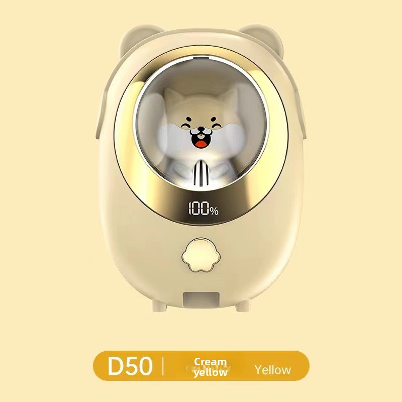 Portable USB rechargeable hand warmer, constant temperature at 55 ℃ , with ambient light, 2-speed temperature adjustment, continuous heating for 2 hours.
