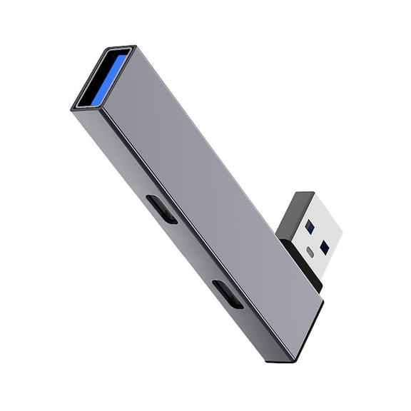 Portable USB3.0 Hubs USB to 2Type C and USB Port USB Hubs for Window Androids Devices Fast Data Transfer 5Gbps