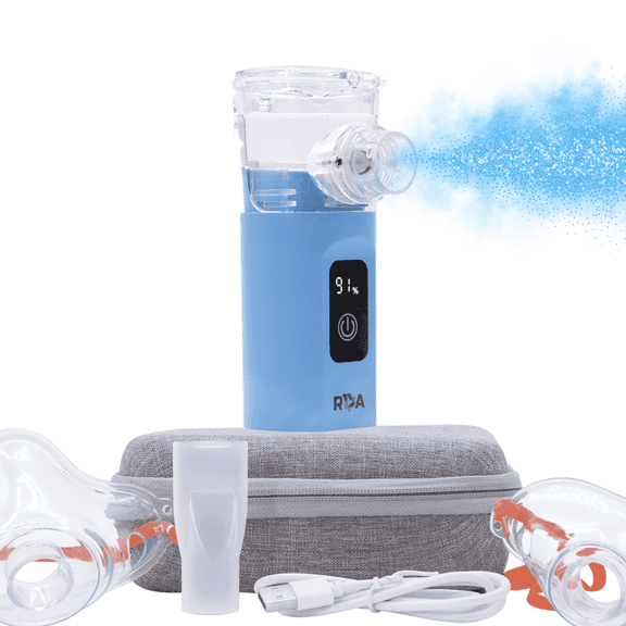 Portable Ultrasonic Breathing System 2.0, Rechargeable, Turbo Mode, Digital Display & Case