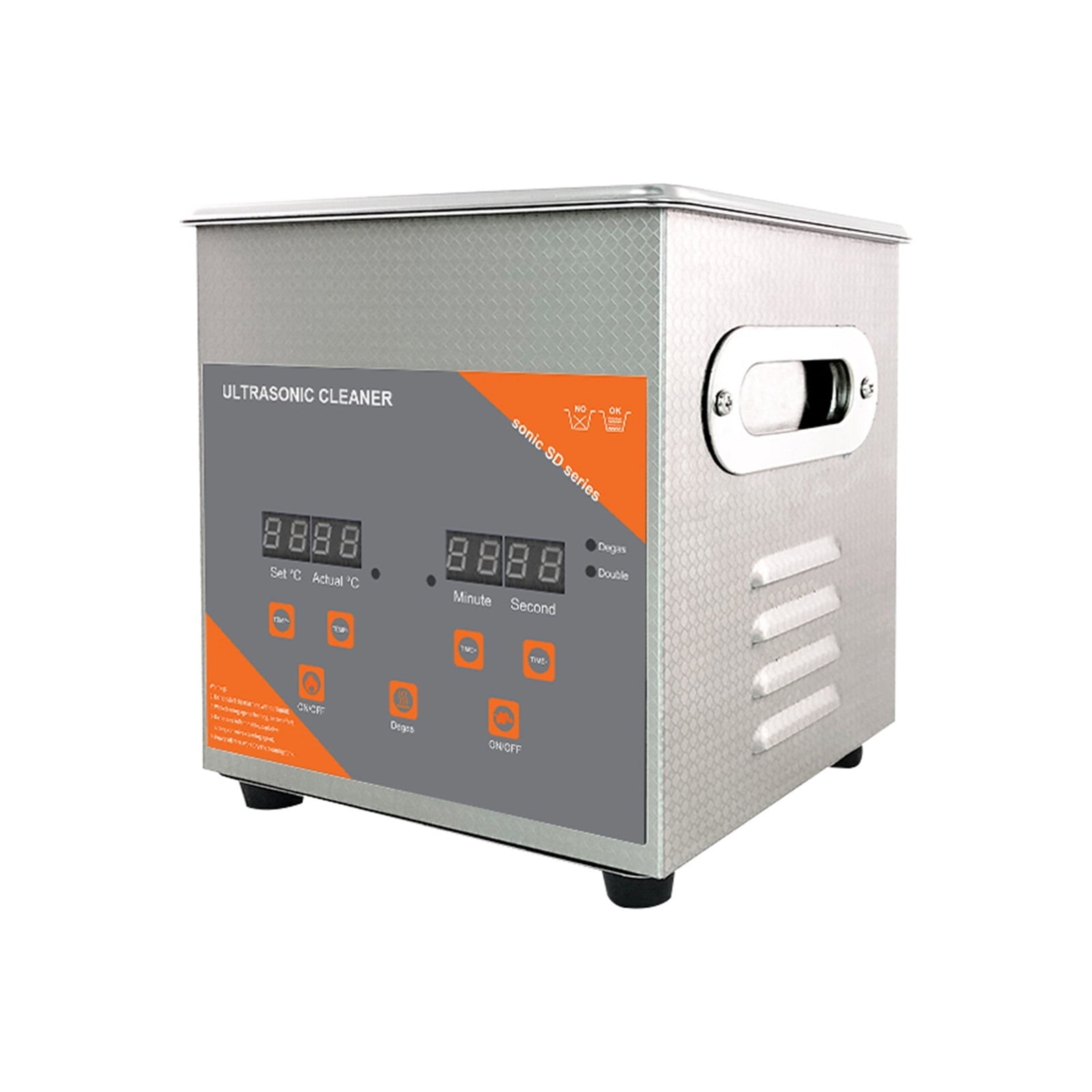 Portable Ultrasonic Cleaner 2L 60W Heater For Jewelry Glasses Dental Nozzle Toothbrush Injector Printer Cartridges ,Strong Cleaning