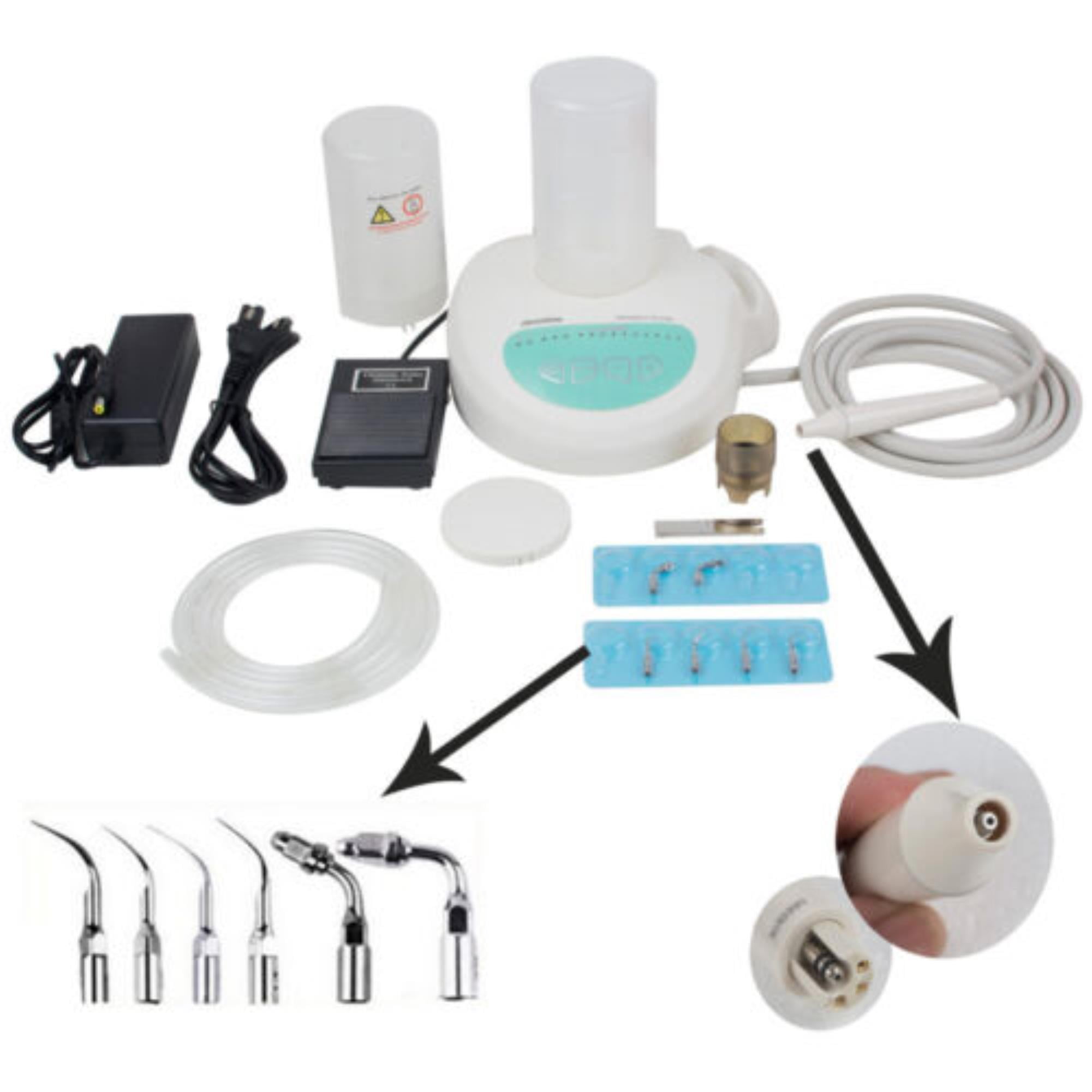 Portable Ultrasonic Dental Scaler with Self-Contained Water System,  - Ideal for Professional Dentists, Includes 2 Bottles & Charger