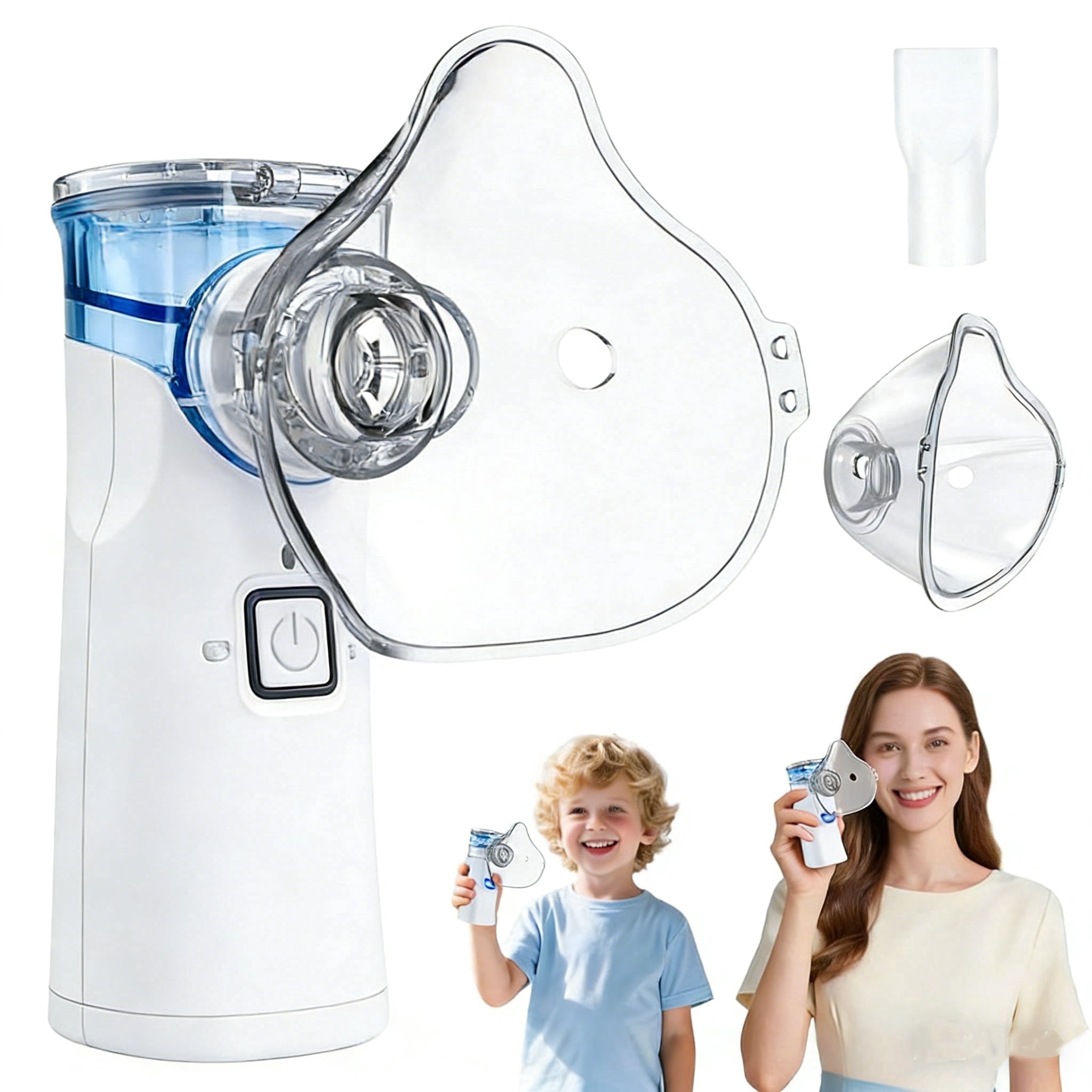 Portable Ultrasonic Humidifier for Home, Office & Travel - Ultra Quiet Personal Humidifier with 3 Modes, Auto Clean Function, USB-C Charging (Blue)