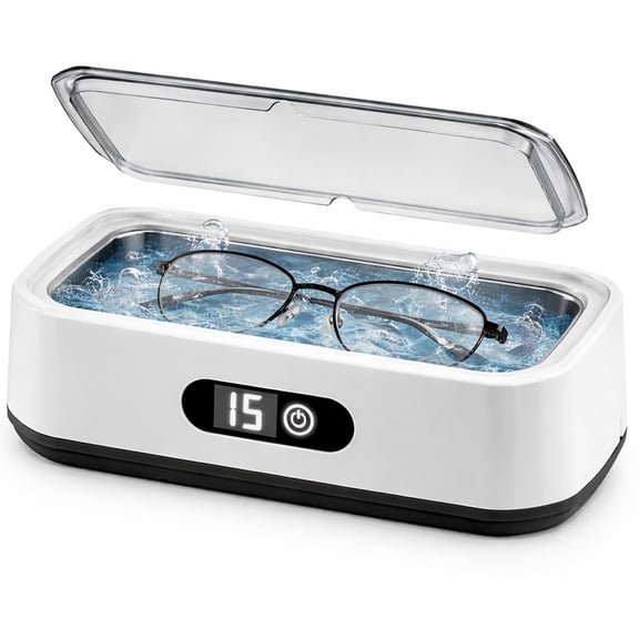 Portable Ultrasonic Jewelry Cleaner, Deep-Cleaning Machine for Eyeglasses, Watches, Dentures, Rings, Blades & More, Lightweight and Durable