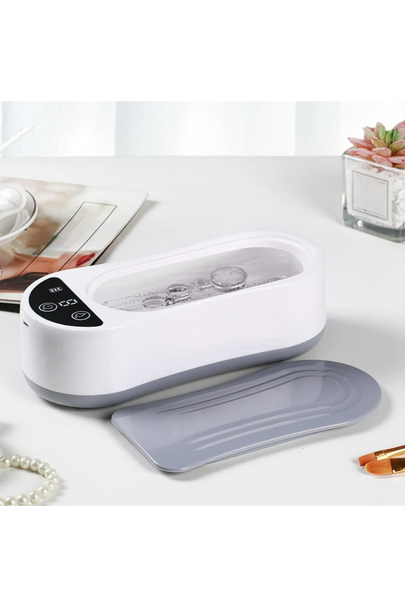 Portable Ultrasonic Jewelry Cleaner for Rings Watches Glasses Razors, USB Rechargeable Home Cleaning Device High-frequency, Compact Easy-to-use for Jewelry Tools Dentures