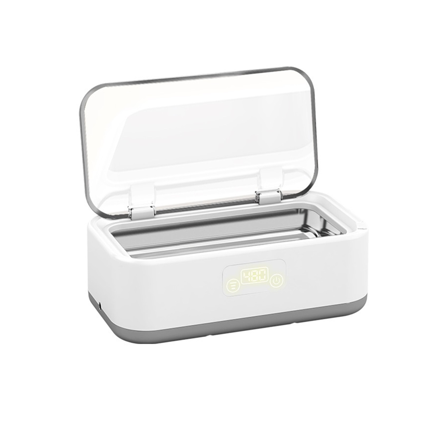 Portable Ultrasonic Jewelry Glasses Teeth Cleaning Machine with Timer,Professional Household