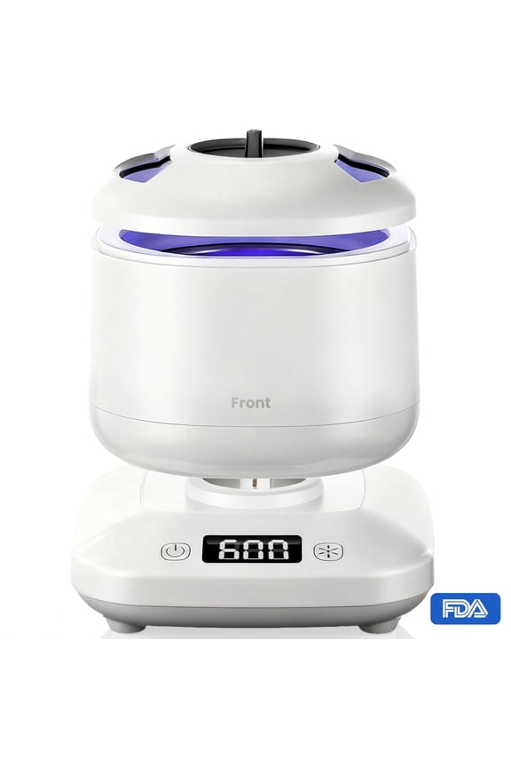 Portable Ultrasonic Retainer Cleaner, 42kHz High-Frequency, 4 Modes, IPX7 Waterproof Detachable Tank SUS304 Stainless Steel for Travel & Home Use, Fits Full Dentures