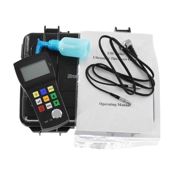 Portable Ultrasonic Thickness Gauge Penetrable Coating UM-1D Metal and Nonmetal Thickness Meter Tester Measuring Range 0.8-300mm