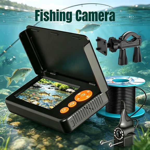Portable Underwater Fishing Camera HD Visual Fish Finder With Monitor For Ice Lake Boat Fishing