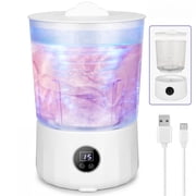 OUMASK 1.5L Portable Top Load Washing Machine for Underwear, Rechargeable Mini Washer with 3 Wash Modes, White