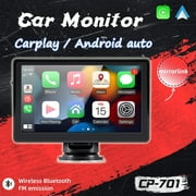 Portable Universal 7 Inch Touch Screen Android Auto/Carplay Wireless Car Display Multimedia Bluetooth5.0 Stereo For BMW Toyota Car