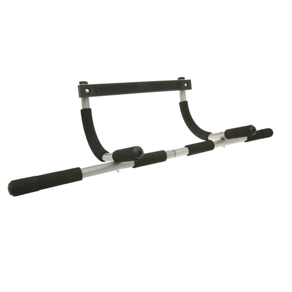 Portable Upper Body Workout Doorway Iron Pull-Up Bar – Professional Grade Iron Training Bar Supports Up to 300 lbs. – Fits Doorways 24" to 36" Wide – Non-Slip Comfort Grips – Pull-Up Bar, 36" W