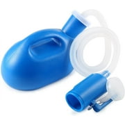 Portable Urinals for Men Men's Urinal Bottle Spill Proof Male Pee Bottle Urine Bottles 68 OZ for Hospital Home Camping Car Travel 45" Long Hose with Lid (Blue)
