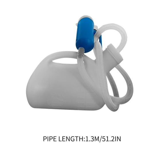 Portable Urinals for Men Spill Proof, Men Urinal Bottle Spill Proof Reusable Male Pee Bottle Camping Toilet Thicken Men's Potty 2000 ml 63"/51.2" Long Tube with Lid