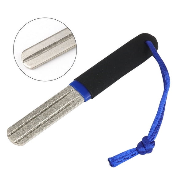 Portable V-Groove Dart Sharpener Fishing Hooks Needles Rapid Sharpening Tool-Blue