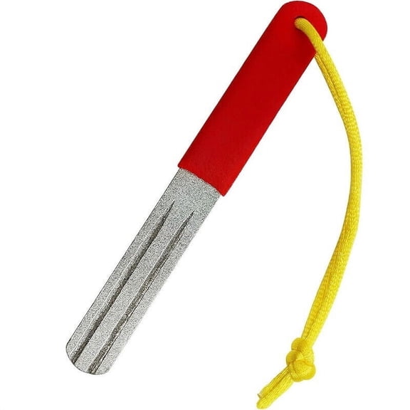 Portable V-Groove Dart Sharpener Fishing Hooks Needles Rapid Sharpening Tool-Red