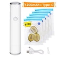 thumbnail image 1 of Handheld Vacuum Sealer with 5 Reusable Bags YEERSWAG Powerful Compact Vacuum Sealer for Food, Seal Meal Saver, Portable Food Sealer for Storage & Preservation, White, 1 of 8