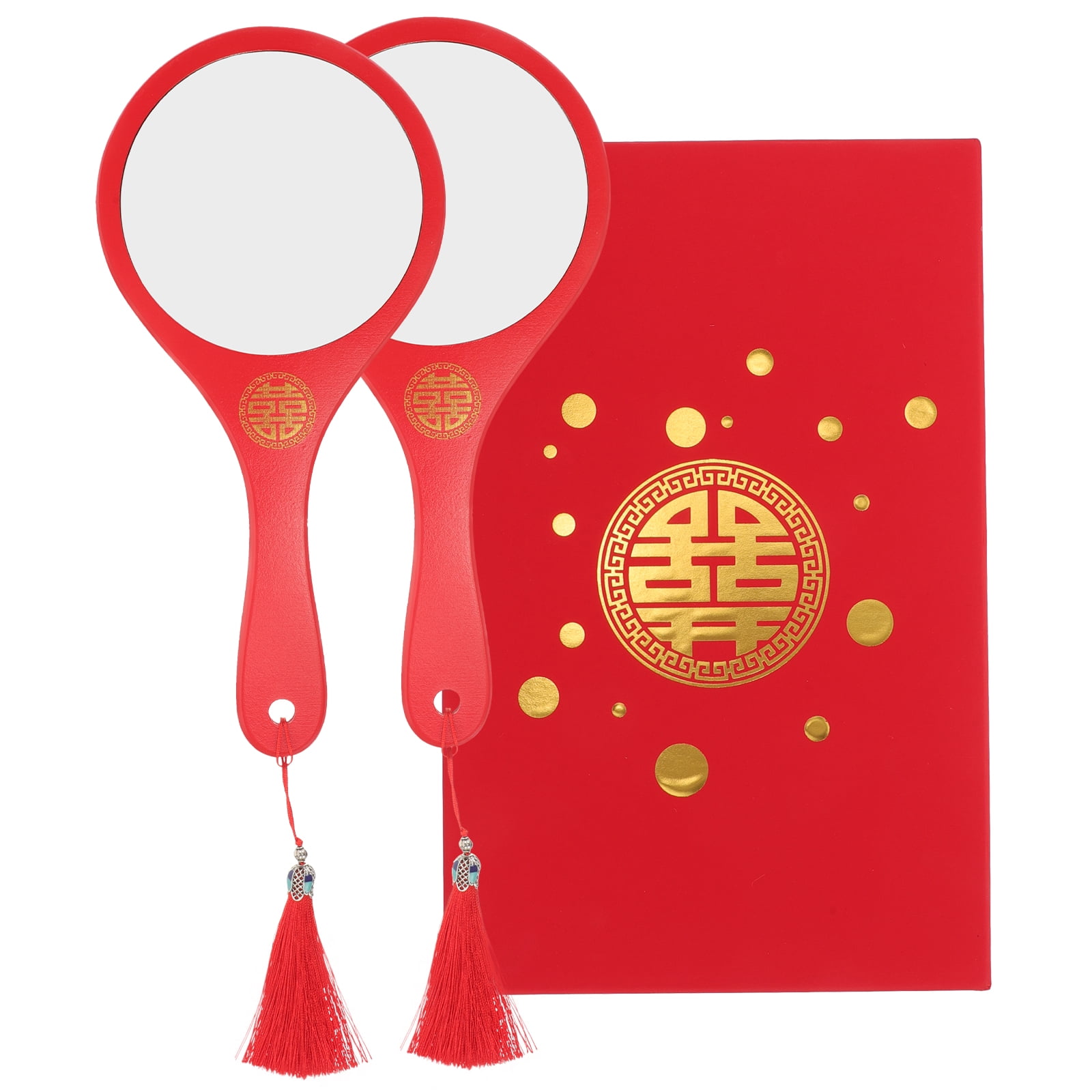 Portable Vanity Mirror Handheld Makeup Wedding Hair Comb Combs Bride