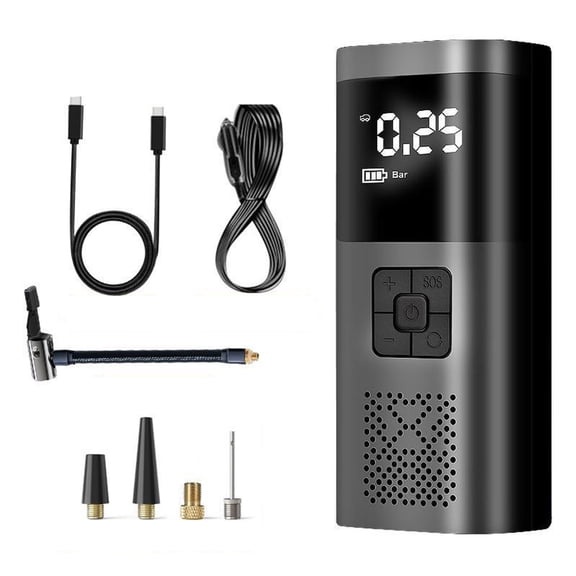 Portable Vehicle-mounted Inflation Pump Tire Electric Vehicle Hand-held Pump Intelligent Wireless Bicycle Inflation Pump, Home Office Essentials