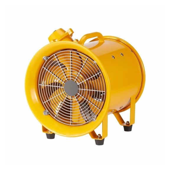 Portable Ventilator 12" Heavy Duty Cylinder Fan - 550W Shop Exhaust Fan 2500 CFM, Industrial Blower for Dust & Smoke Removal
