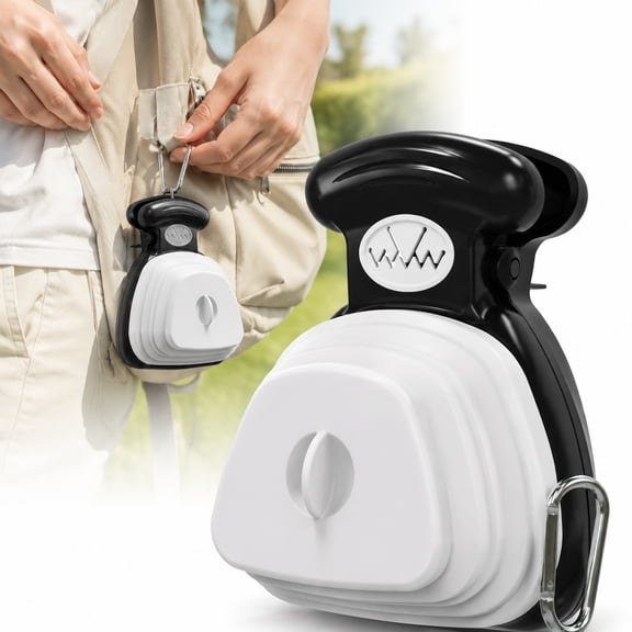 Portable and Versatile Pet Poop Scooper, Ideal for Walking Traveling and Camping with Small and Large with CLeash Clip and Garbage Bag Bin Dogs Poop Scooper Small