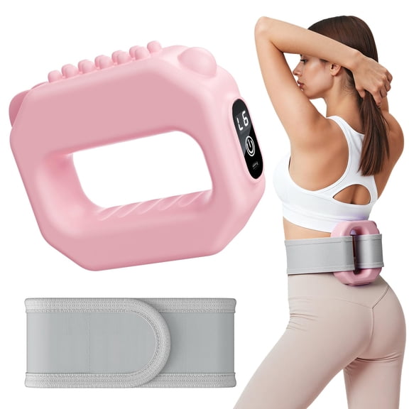 Portable Vibration Massager for Lymphatic Drainage, 6-Level Cordless Full Body Fascia Ring Massager, Deep Tissue Percussive Massage Device with Adjustable Strap for Muscle Recovery, Gift for Women