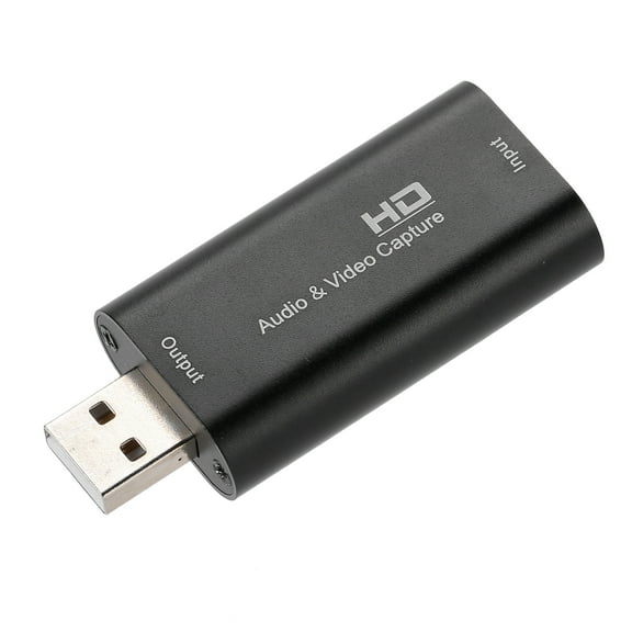 Portable Video Capture Card Equipment HDMI/F to USB/M Maximum Support 1080P Black