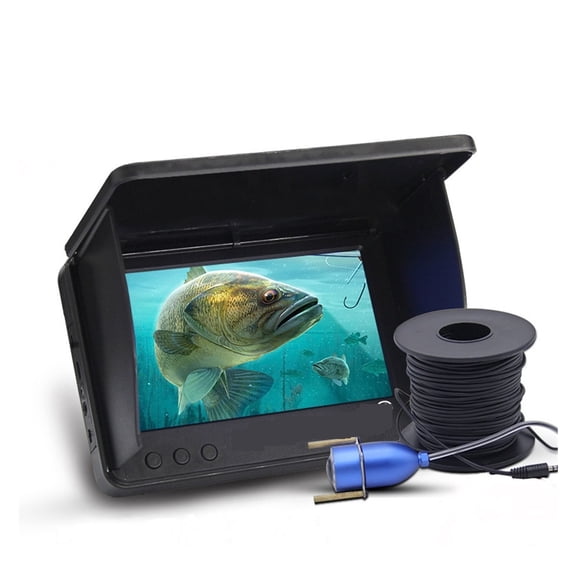 Portable Video Fish Finder LCD 5.0/4.3 Inch Display Underwater 220° Fishing Camera Waterproof IPS 1080P 9 Hours Endurance Night Vision ,Easy to Use