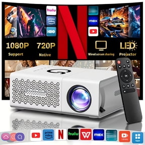 Portable Video Projector, Home Theater Projector, Mini Travel Projector, Supports Mobile Screen Mirroring, Compatible with IOS Devices, TV Sticks, USB Drives, Laptops, and More.